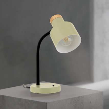 Lámpara de mesa GILI 1xE27/40W/230V verde