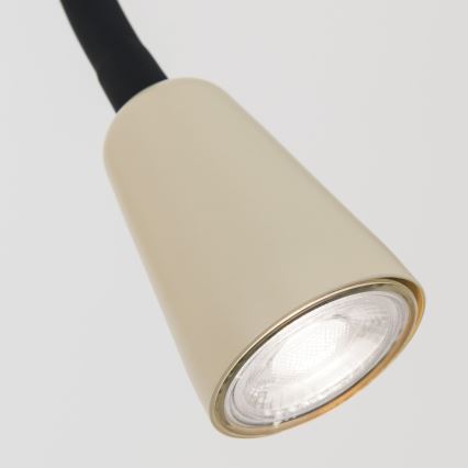 Lámpara de pared flexible regulable DOTTY 1xGU10/10W/230V beige/negra