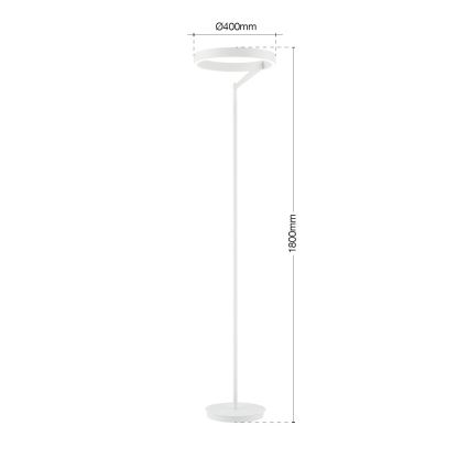Lámpara de pie LED regulable KOLK LED/40W/230V 2700/4000K blanca