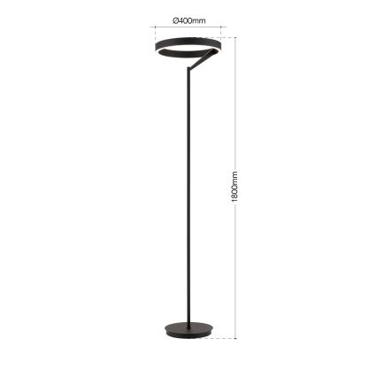 Lámpara de pie LED regulable KOLK LED/40W/230V 2700/4000K negra