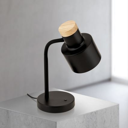 Lámpara de mesa GILI 1xE27/40W/230V negra