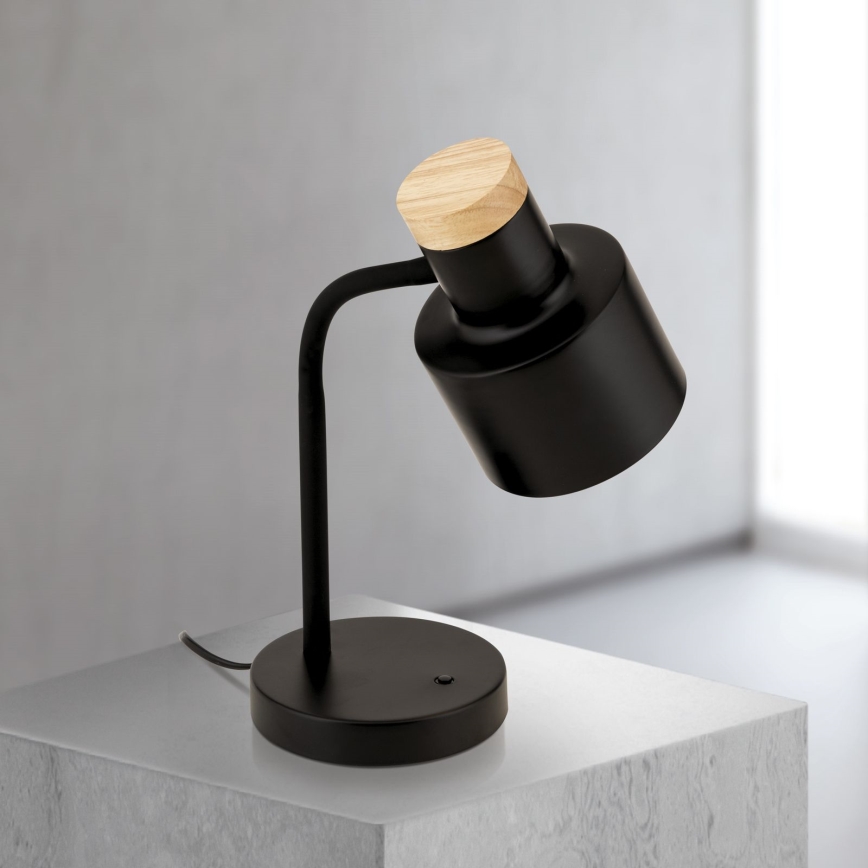 Lámpara de mesa GILI 1xE27/40W/230V negra
