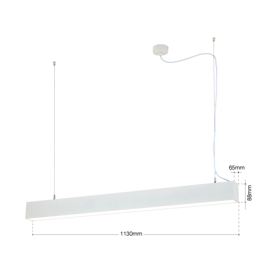 Luminaria LED de techo/colgante 2 en 1 PALKKI LED/38W/230V 3000/4000/5000K blanca