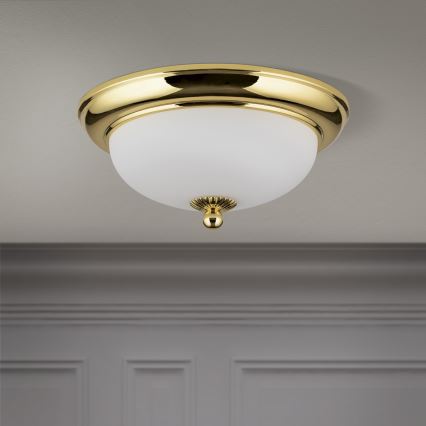 Lámpara de techo EMPIRA 2xE14/40W/230V, diámetro 26,5 cm, acabado dorado