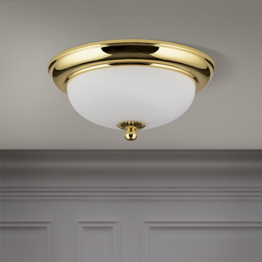 Lámpara de techo EMPIRA 2xE14/40W/230V, diámetro 26,5 cm, acabado dorado