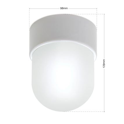 Lámpara de techo OSTIA 1xE27/40W/230V Ø 9,8 cm blanca