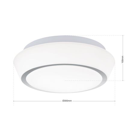 Luminaria de techo para baño TENA 2xE27/60W/230V Ø 30 cm IP44 blanca