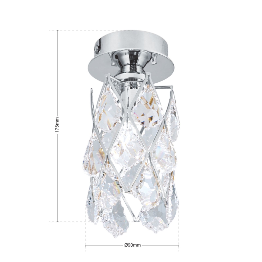 Lámpara de techo RITA 1xG9/40W/230V Ø 9 cm cromo brillante