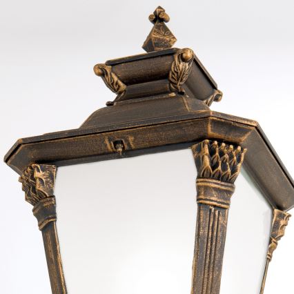 Lámpara exterior AIKO 1xE27/60W/230V 240 cm IP23 bronce/pátina