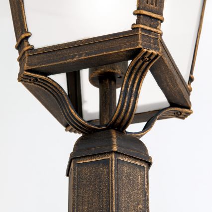 Lámpara exterior AIKO 1xE27/60W/230V 240 cm IP23 bronce/pátina