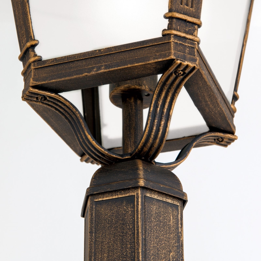 Lámpara exterior AIKO 1xE27/60W/230V 240 cm IP23 bronce/pátina