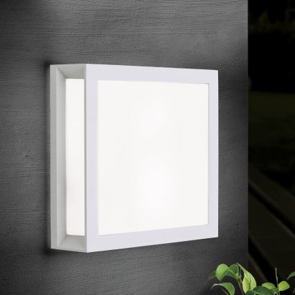 Luminaria exterior HENRY 2xE27/15W/230V IP44 blanca