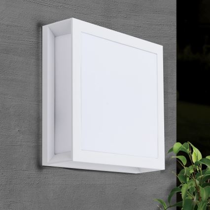 Luminaria exterior HENRY 2xE27/15W/230V IP44 blanca