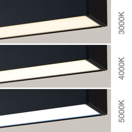 Luminaria LED 2 en 1 de techo/colgante PALKKI LED/38W/230V 3000/4000/5000K negra