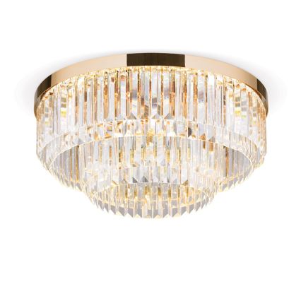 Lámpara de techo de cristal regulable LED PRISM LED/80W/230V diámetro 55 cm oro 24K