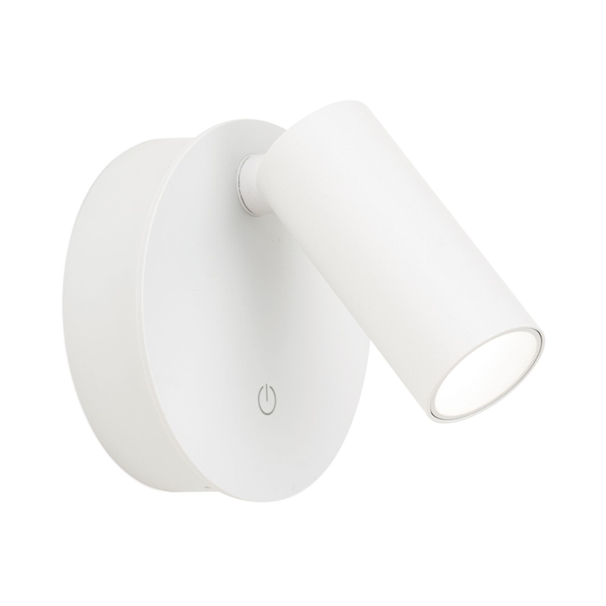 Foco de pared LED recargable y regulable con control táctil LUXY LED/1W/5V 2200 mAh 2700/3000/4000K blanco