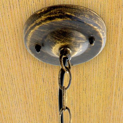 Lámpara colgante para exterior TAVERNA 1xE27/60W/230V IP23 bronce/pátina