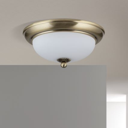 Lámpara de techo EMPIRA 2xE14/40W/230V Ø 26,5 cm, bronce