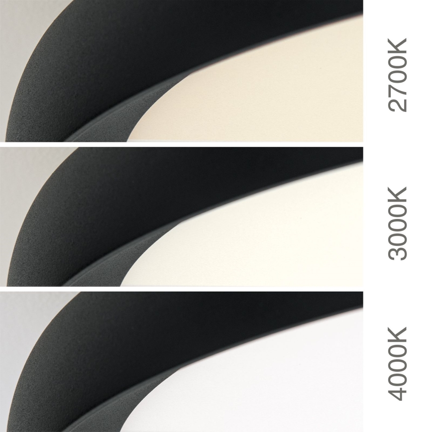 Lámpara de techo LED KANT LED/30W/230V 2700/3000/4000K Ø 40 cm negra