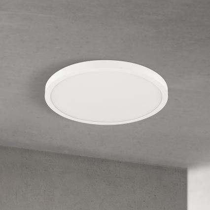 Plafón LED regulable DISC LED/30W/230V 2700/3000/4000K diámetro 40 cm blanco