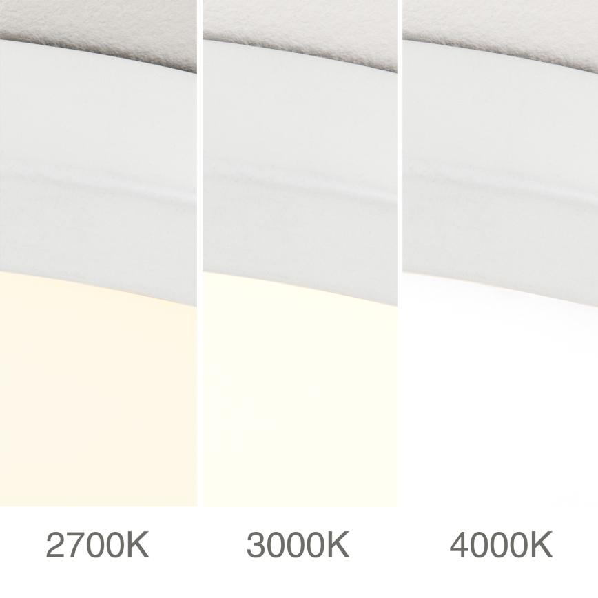 Plafón LED regulable DISC LED/30W/230V 2700/3000/4000K diámetro 40 cm blanco