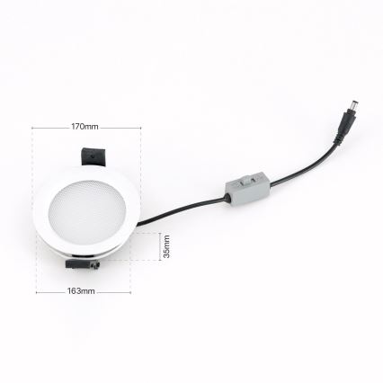 Luminaria empotrable LED regulable para baño OFFICE LED/25W/230V 3000/4000/6000K diámetro 17 cm UGR19 IP44 blanco