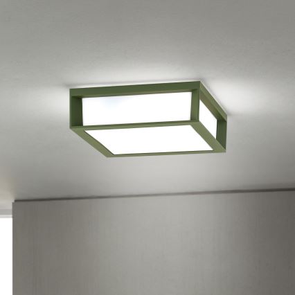 Luminaria exterior HENRY 2xE27/15W/230V IP44 verde