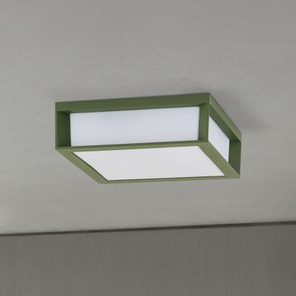 Luminaria exterior HENRY 2xE27/15W/230V IP44 verde