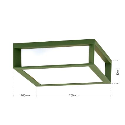 Luminaria exterior HENRY 2xE27/15W/230V IP44 verde