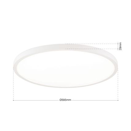 Lámpara de techo LED regulable DISC LED, 46W, 230V, 2700/3000/4000K, Ø 60 cm, blanca