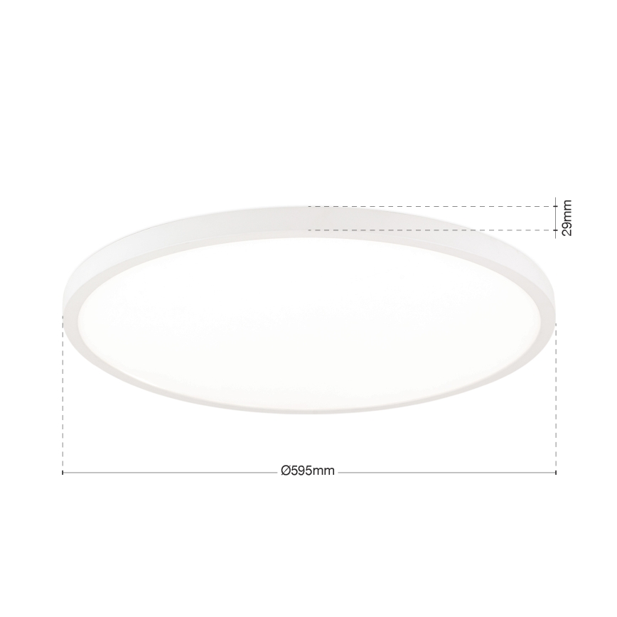 Lámpara de techo LED regulable DISC LED, 46W, 230V, 2700/3000/4000K, Ø 60 cm, blanca