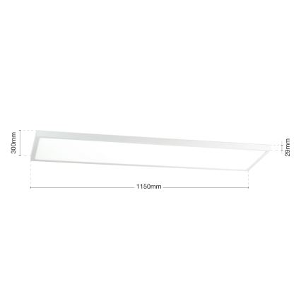 Panel LED regulable de superficie DISC LED/40W/230V 2700/3000/4000K 115x30 cm blanco