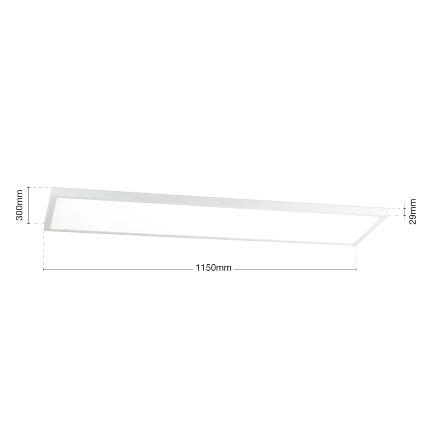 Panel LED regulable de superficie DISC LED/40W/230V 2700/3000/4000K 115x30 cm blanco