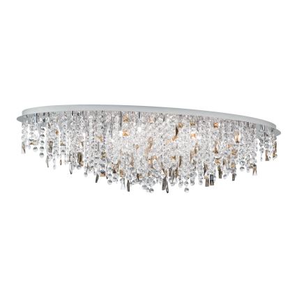 Plafón de cristal CRYSTALRIVER 21xG9/40W/230V cromo brillante