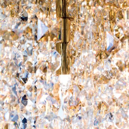 Plafón de cristal CRYSTALRIVER 21xG9/40W/230V dorado