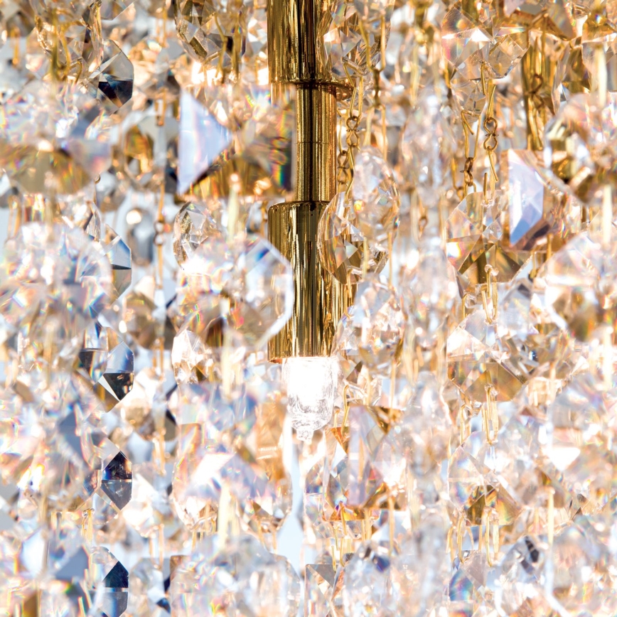Plafón de cristal CRYSTALRIVER 21xG9/40W/230V dorado