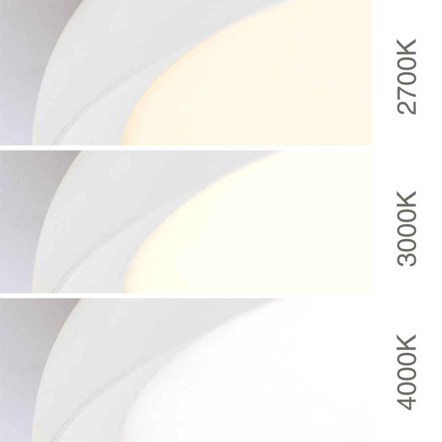 Lámpara de techo LED KANT, 66 W, 230 V, temperatura de color seleccionable 2700/3000/4000 K, Ø 80 cm, blanca