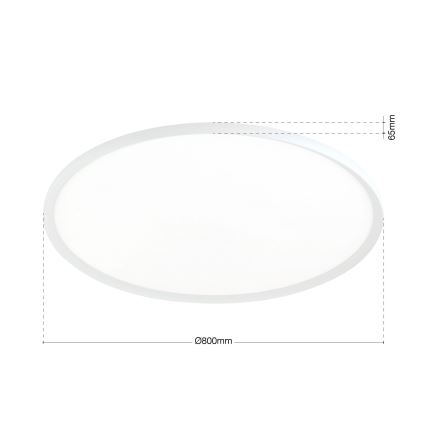 Lámpara de techo LED KANT, 66 W, 230 V, temperatura de color seleccionable 2700/3000/4000 K, Ø 80 cm, blanca