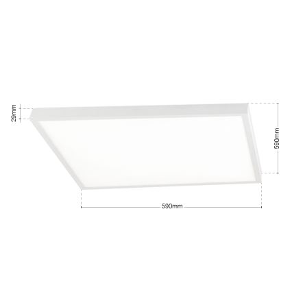 Luminaria de techo LED regulable DISC LED/46W/230V 2700/3000/4000K 59x59 cm blanca