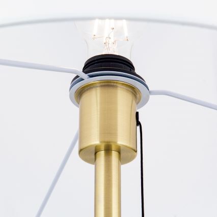Lámpara de pie LUDWIG 1xE27/40W/230V blanco/dorado