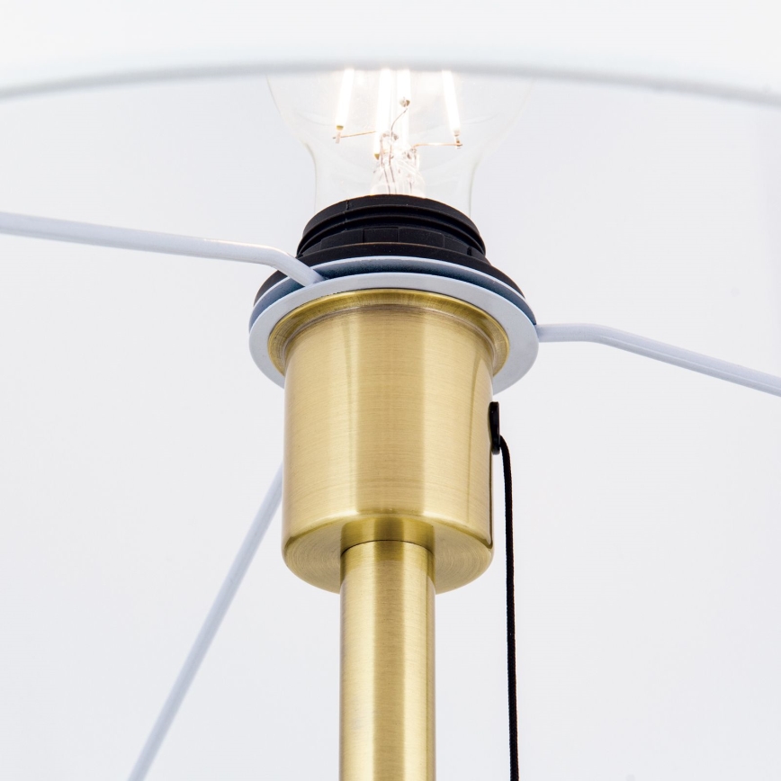 Lámpara de pie LUDWIG 1xE27/40W/230V blanco/dorado