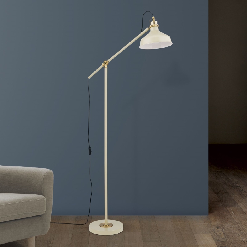Lámpara de pie SCHILLER 1xE27/40W/230V color crema/bronce