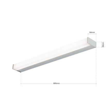 Iluminación LED para espejos MARILYN LED/17W/230V 69,5 cm cromo brillante