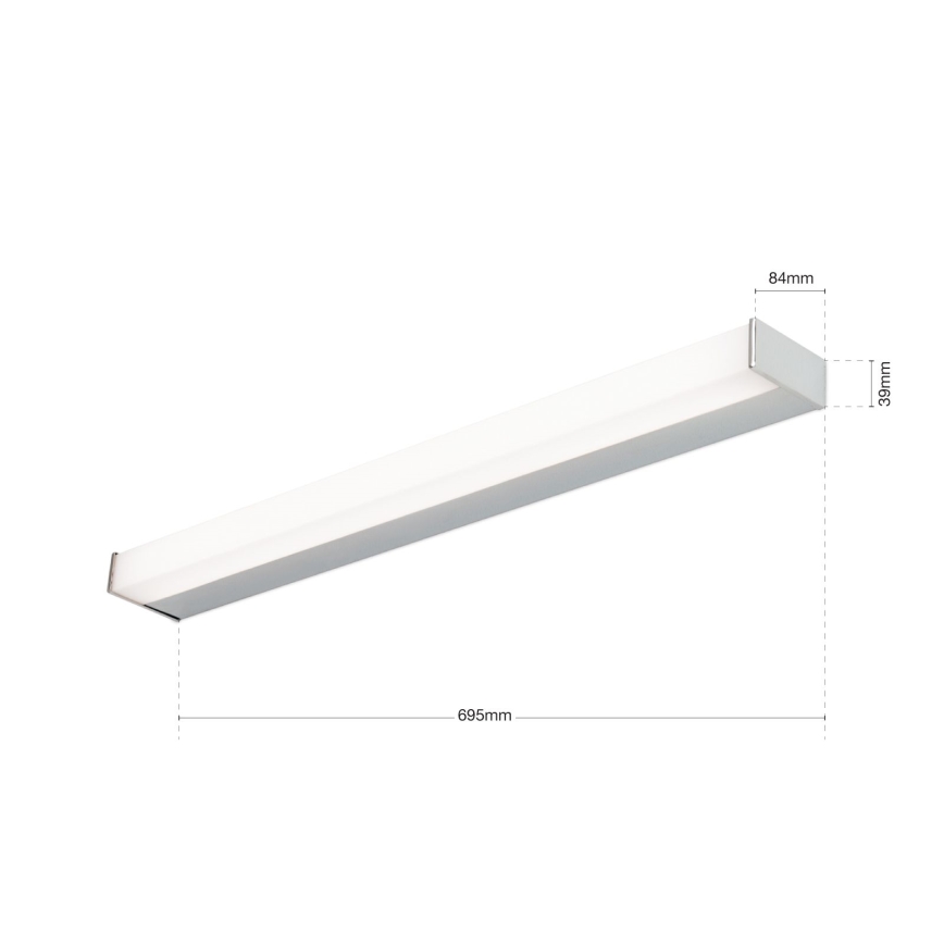 Iluminación LED para espejos MARILYN LED/17W/230V 69,5 cm cromo brillante