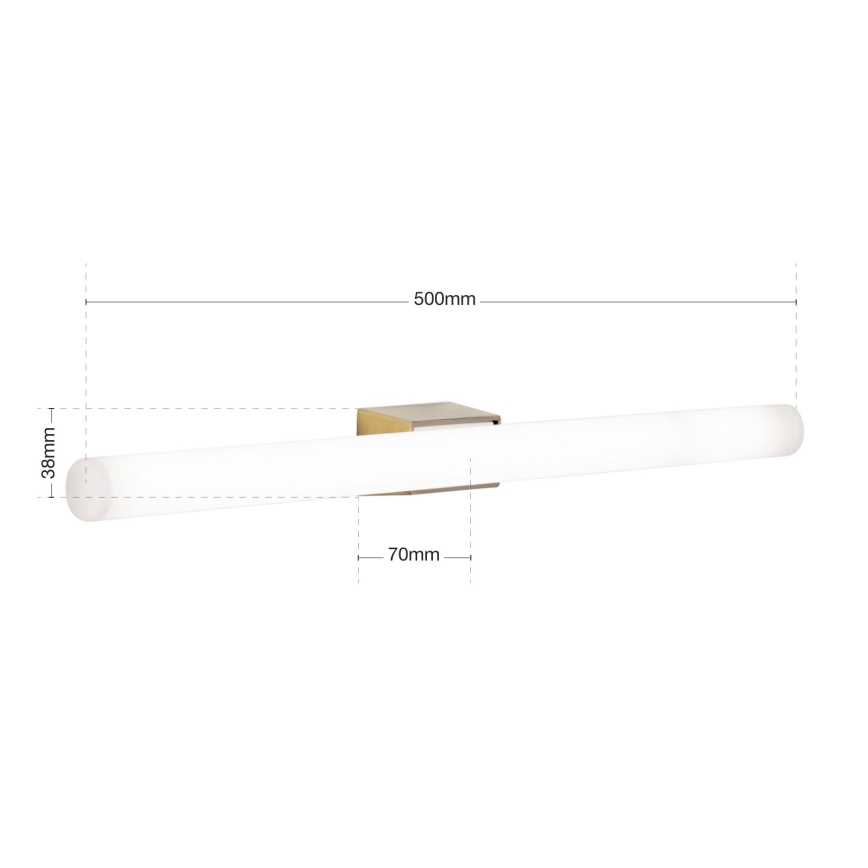 Aplique LED VISAGIST 1xS14d/8W/230V latón