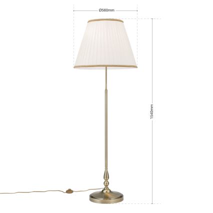 Lámpara de pie TONIA 2xE27/60W/230V 154 cm blanco/bronce
