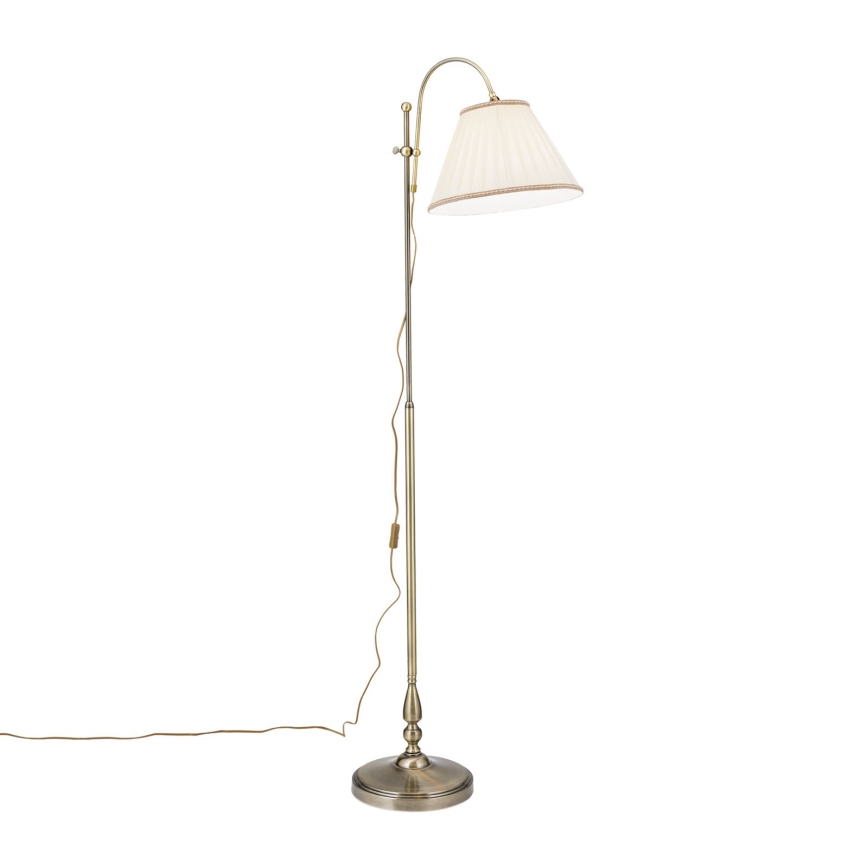 Lámpara de pie TONIA 1xE27/60W/230V 183 cm blanco/bronce