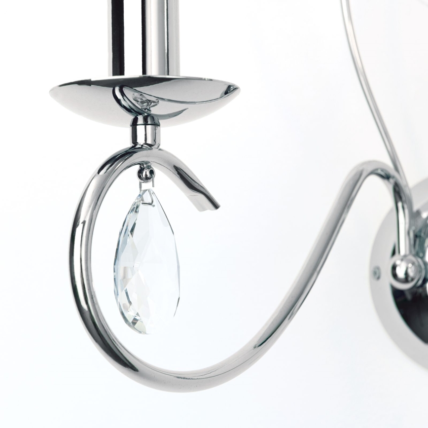 Aplique de cristal ALESSIA 2xE14/40W/230V cromo brillante