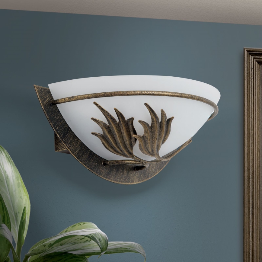 Aplique FLEUR 1xE14/60W/230V bronce