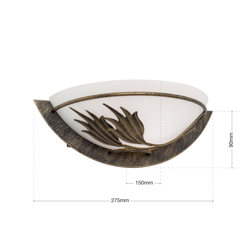 Aplique FLEUR 1xE14/60W/230V bronce